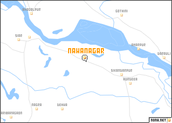 map of Nawānagar