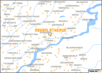 map of Nawān Lathepur