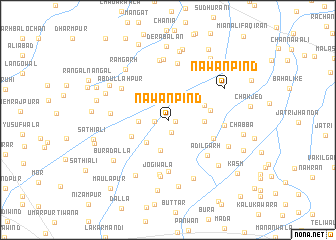 map of Nawān Pind