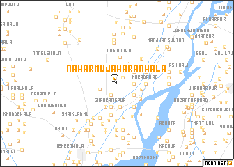 map of Nawār Mujāwarānwāla