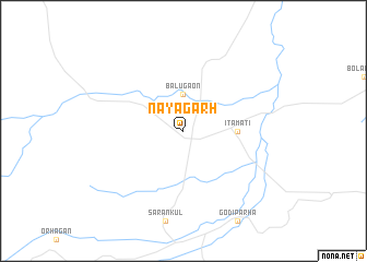 map of Nayāgarh