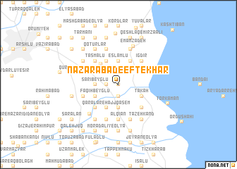 map of Naz̧arābād-e Eftekhār