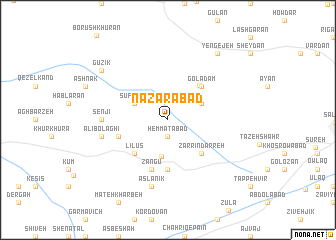 map of Naz̧arābād