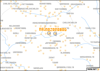 map of Naz̧arābād