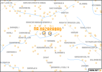 map of Naz̧arābād