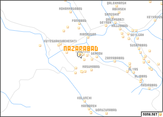 map of Naz̧arābād