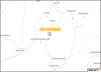 map of Naz̧arābād