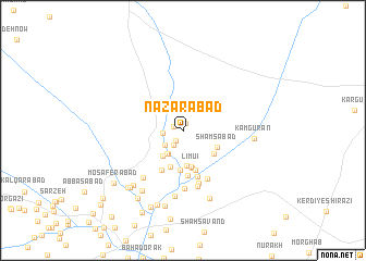map of Naz̧arābād