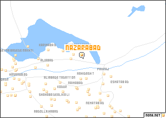 map of Naz̧arābād