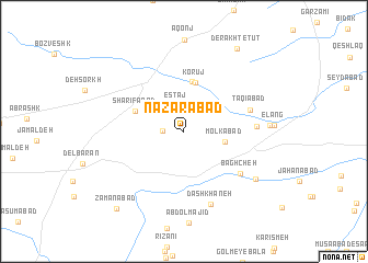 map of Naz̧arābād