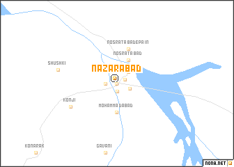 map of Naz̧arābād