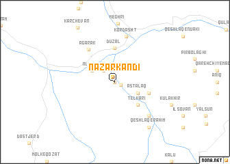 map of Naz̧ar Kandī