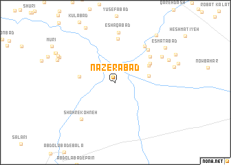 map of Nāz̧erābād