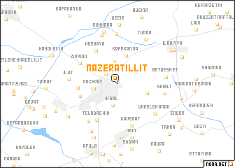 map of Naẕerat ‘Illit