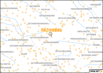 map of Nazīkābād