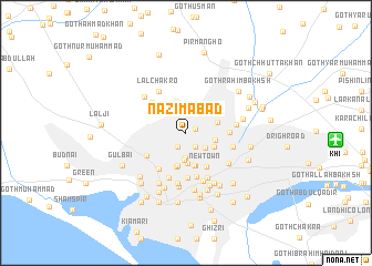 map of Nazimābād