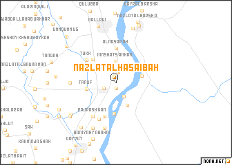 map of Nazlat al Ḩasāʼibah