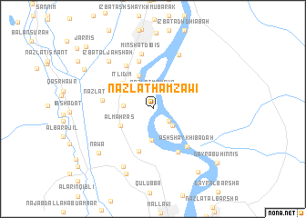 map of Nazlat Ḩamzāwī