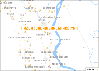 map of Nazlat Qalānish al Gharbīyah
