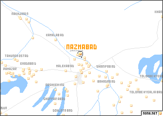 map of Naz̧mābād