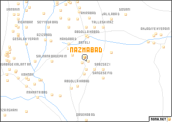 map of Naz̧mābād