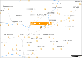 map of Nāzok-e Soflá