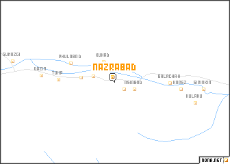 map of Nazrābād