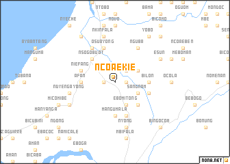 map of Ncoaekié
