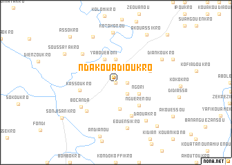 map of Nda-Kouadioukro