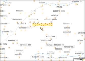 map of Ndakouakro