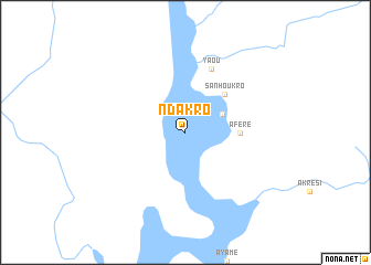 map of Ndakro