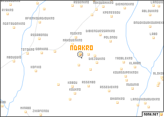 map of Ndakro