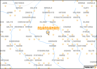 map of Ndandamani