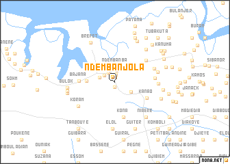 map of Ndemban Jola