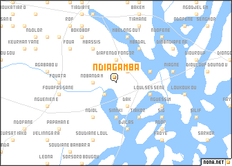 map of Ndiagamba