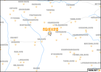 map of Ndiékro