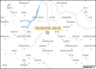 map of Ndiokpalaeke