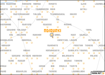 map of Ndiourki