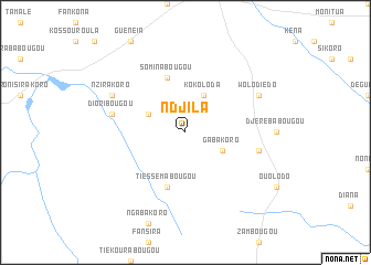 map of Ndjila