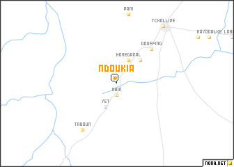 map of Ndoukia