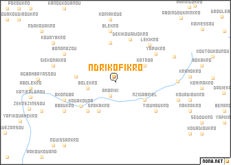 map of Ndri-Kofikro