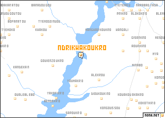 map of Ndri-Kwakoukro