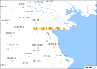 map of Néa Agathoúpolis