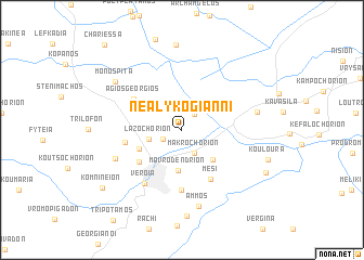 map of Néa Lykógianni