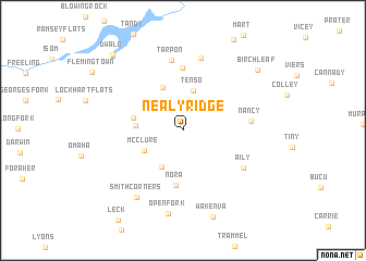 map of Nealy Ridge