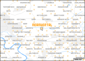 map of Neandertal