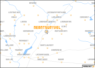 map of Néant-sur-Yvel