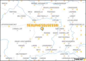 map of Neauphe-sous-Essai