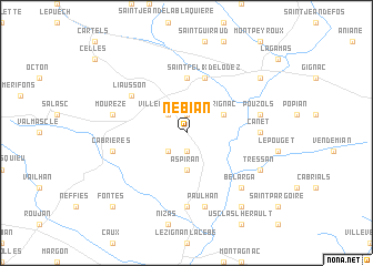 map of Nébian