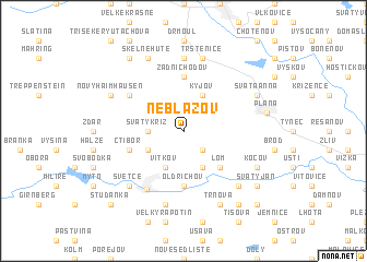 map of Neblažov